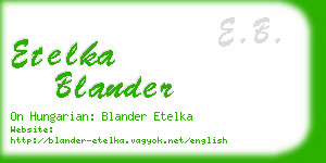 etelka blander business card